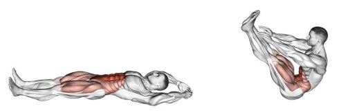 Jackknife Sit-ups for Abs