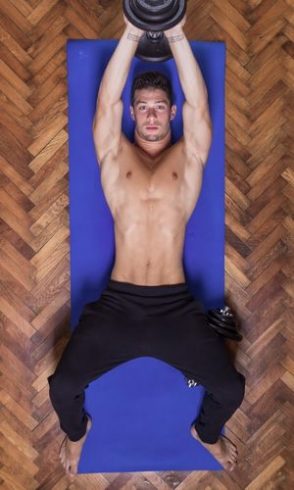 Dumbbell Pullover on Floor